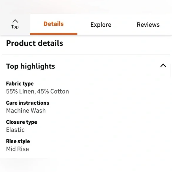 Women's White Linen Pants - Picture 5 of 9